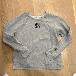 SoulCycle Gray Crew Neck Sweatshirt Casual Comfort